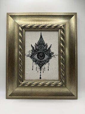 Homemade Enchanted Eye  Embroidery Art 5X7